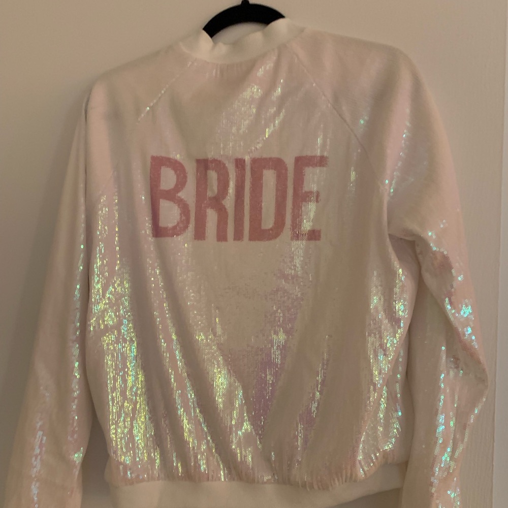 Hayley Paige Sparkle Bomber Jacket - Bride